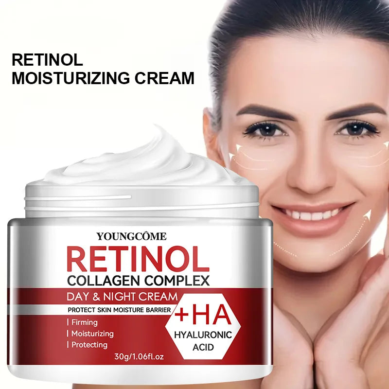 👑 Crème Visage Premium au Rétinol & Collagène – Hydratation Intense & Peau Raffermie ⭐