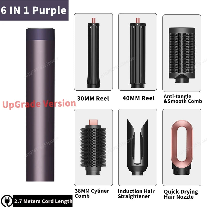 Sèche-Cheveux Multifonction 6-en-1 AirStyler Pro™ | Séchage, Boucles & Lissage Professionnels
