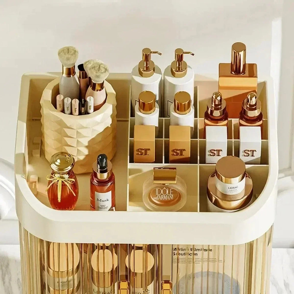 ✨ Organisateur de Maquillage Premium Luxe – Coffret de Rangement Anti-Poussière Grande Capacité avec Tiroirs