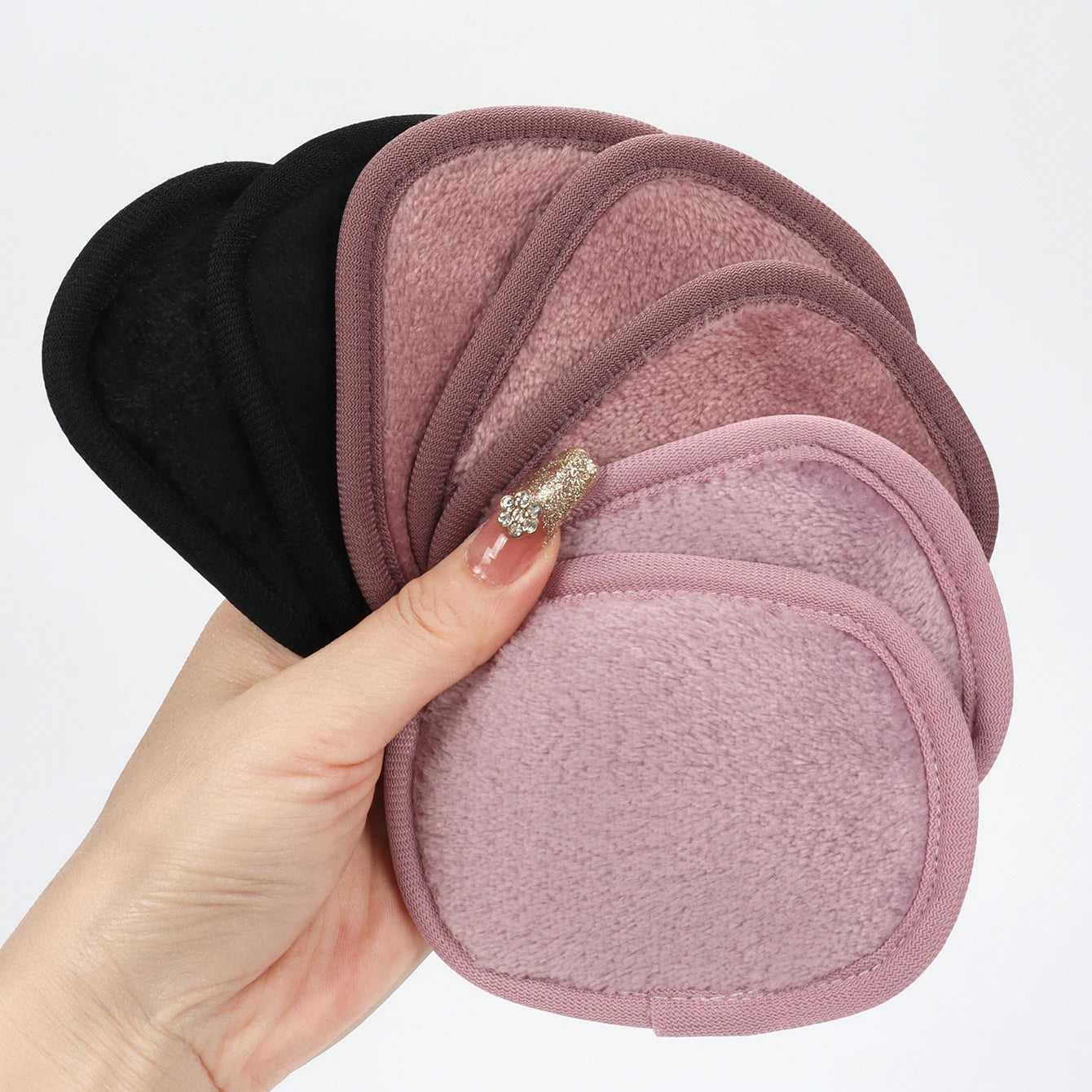 ✨ Disques Démaquillants Réutilisables Premium – Lot de 7 Lingettes Lavables Ultra Douces