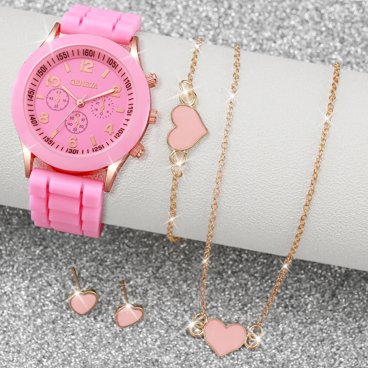 Coffret Montre Femme & Bijoux Cœur – Élégance Signature