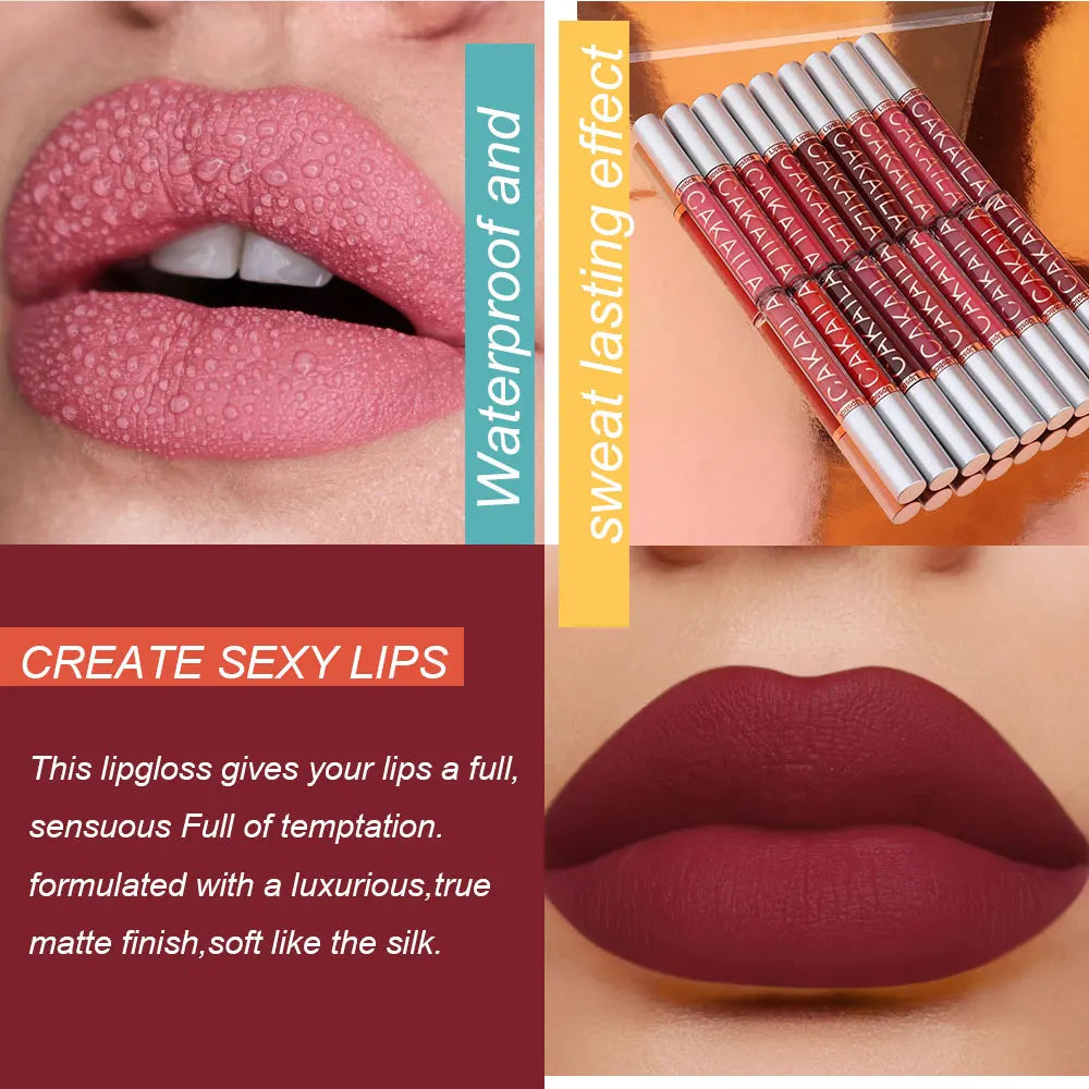 Rouge à Lèvres Liquide Mat Longue Tenue - Couleurs Intenses et Waterproof