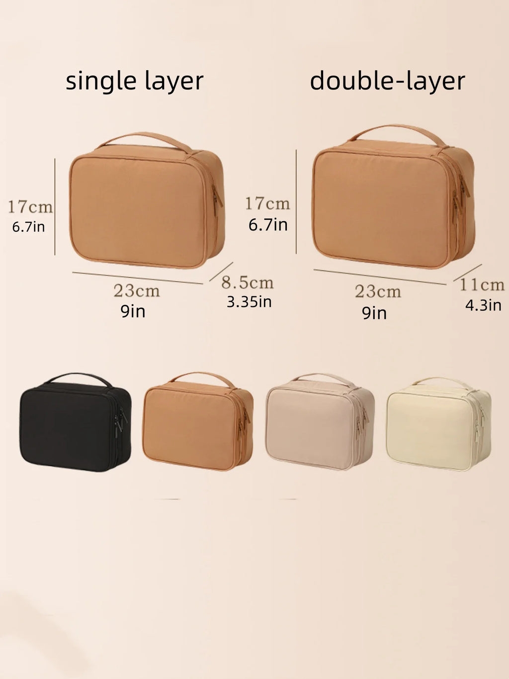 ✨ Trousse de Maquillage Premium Grand Format – Organisateur de Voyage Élégant & Multifonction