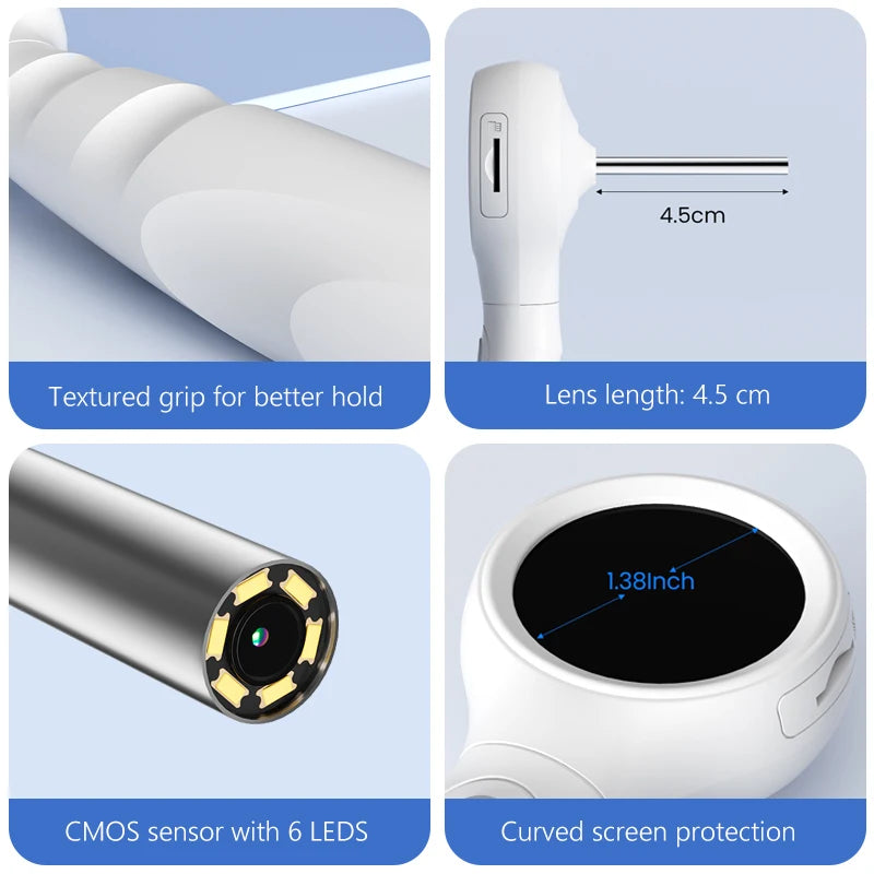 ✨ EarVision Elite™ – Otoscope Numérique HD 1080P avec Écran 1,38”, Caméra HD & 6 LED pour Nettoyage Précis des Oreilles