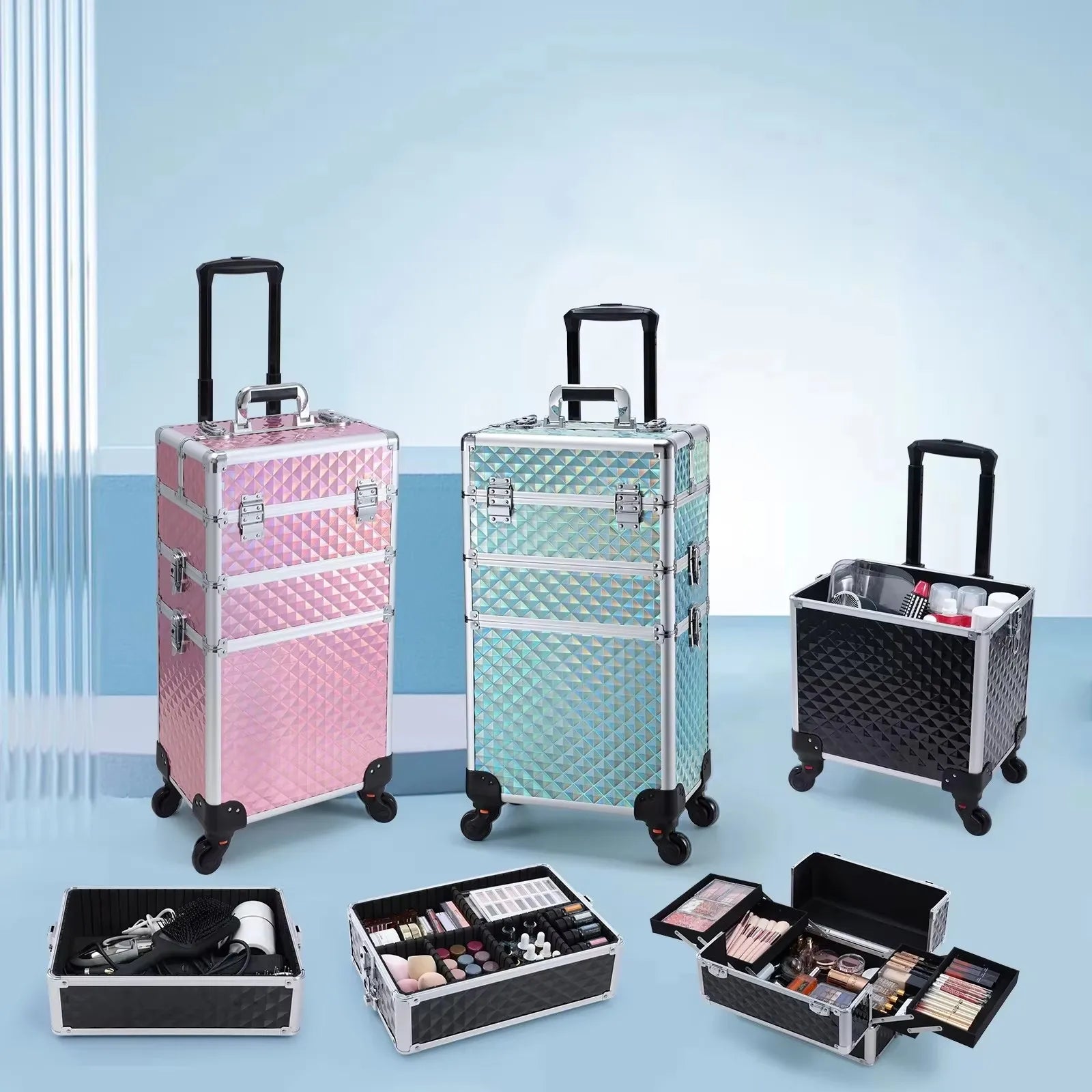 💼 Valise Professionnelle Prestige™ – Trolley Cosmétique de Luxe avec Grande Capacité