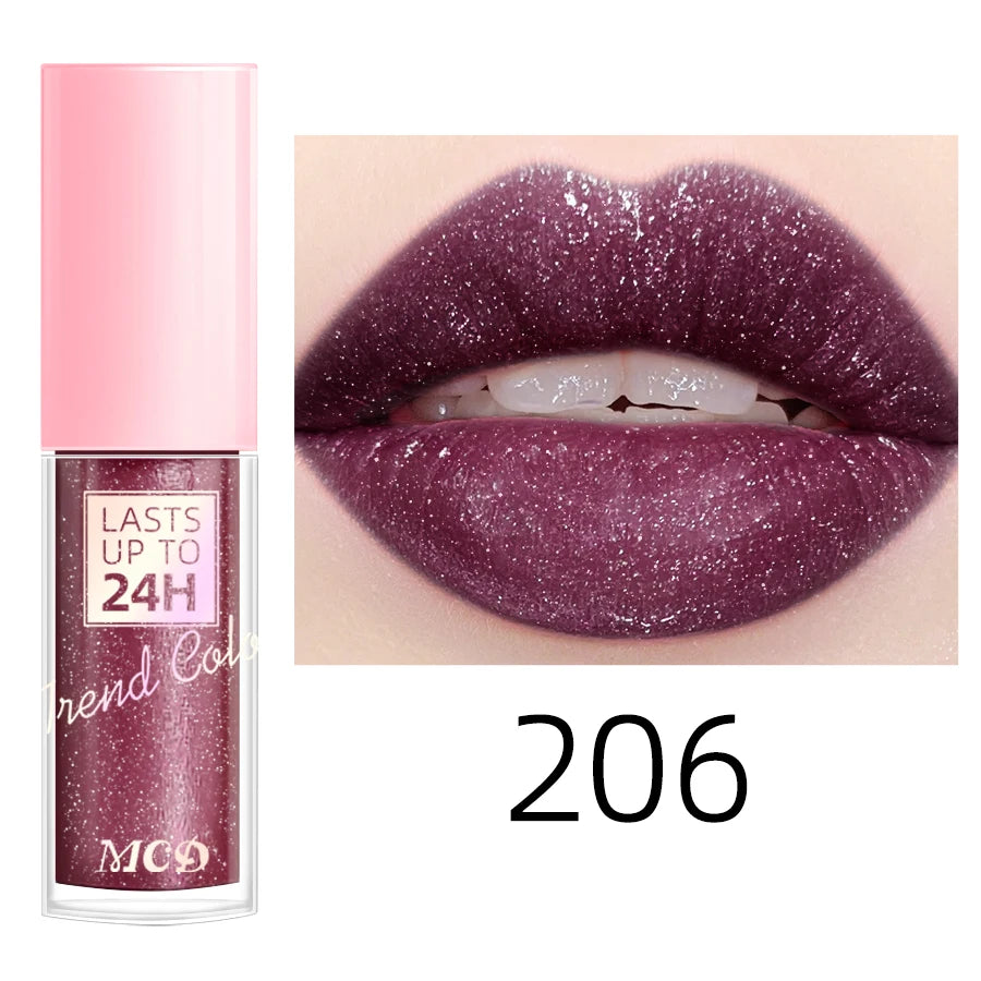 💖 Rouge à Lèvres Liquide Longue Tenue – Brillance Intense & Effet Pailleté