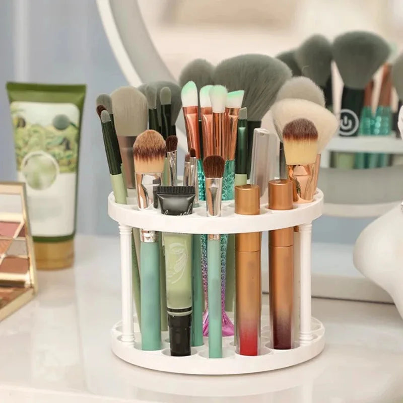 Organisateur Rotatif Pour Pinceaux de Maquillage - Rangement 45 Compartiments