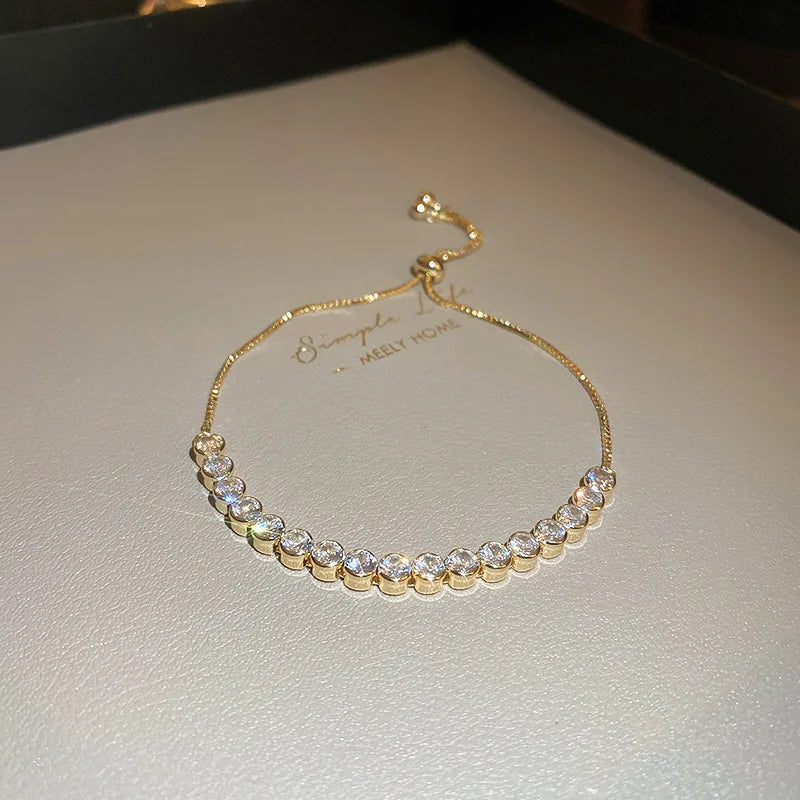 Bracelet Signature Ondulé en Cristal