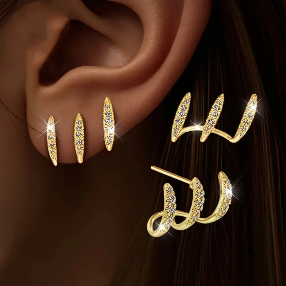 Collection Élégance™ – Boucles d’Oreilles Aura Scintillante