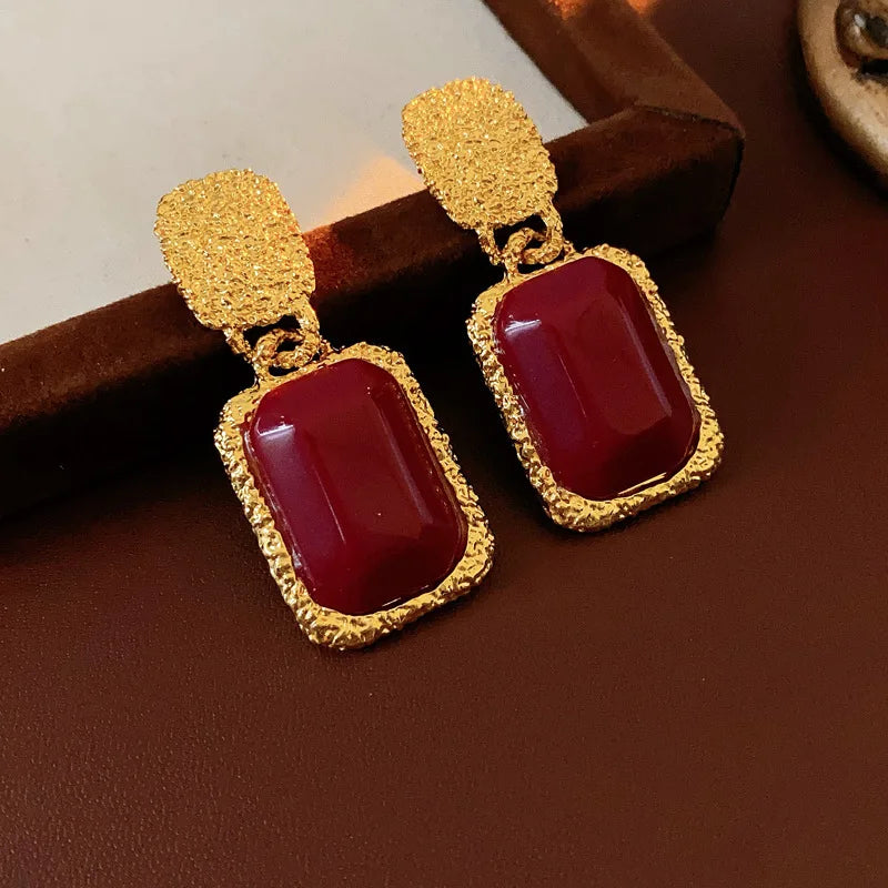 Prestige Élégance™ – Boucles d’Oreilles Rubis Impérial