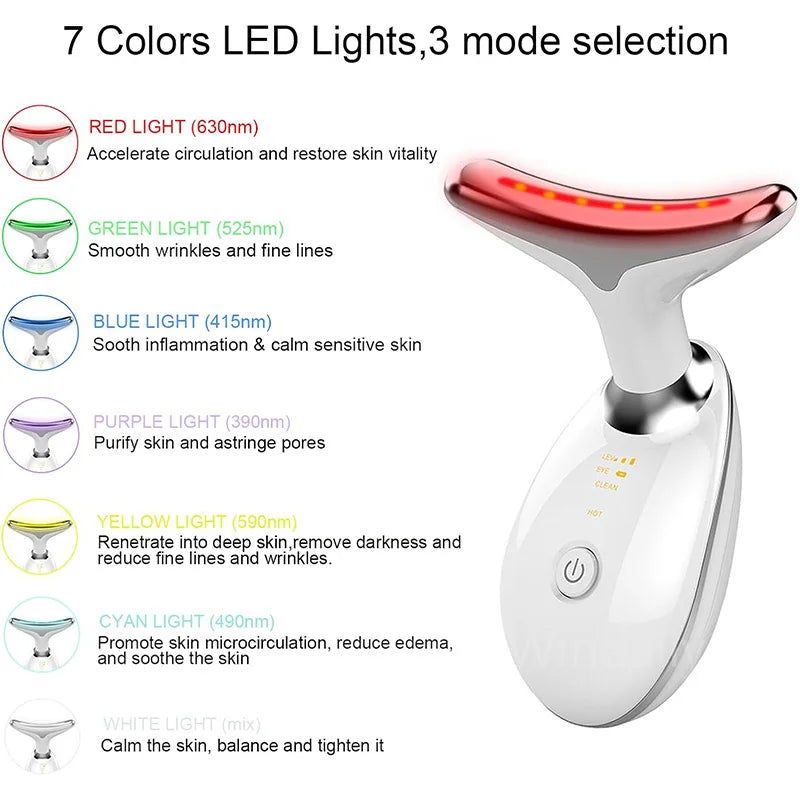 NeckLift Pro™ – Appareil Premium 7 LED pour le Visage & le Cou | Raffermissant & Anti-Âge