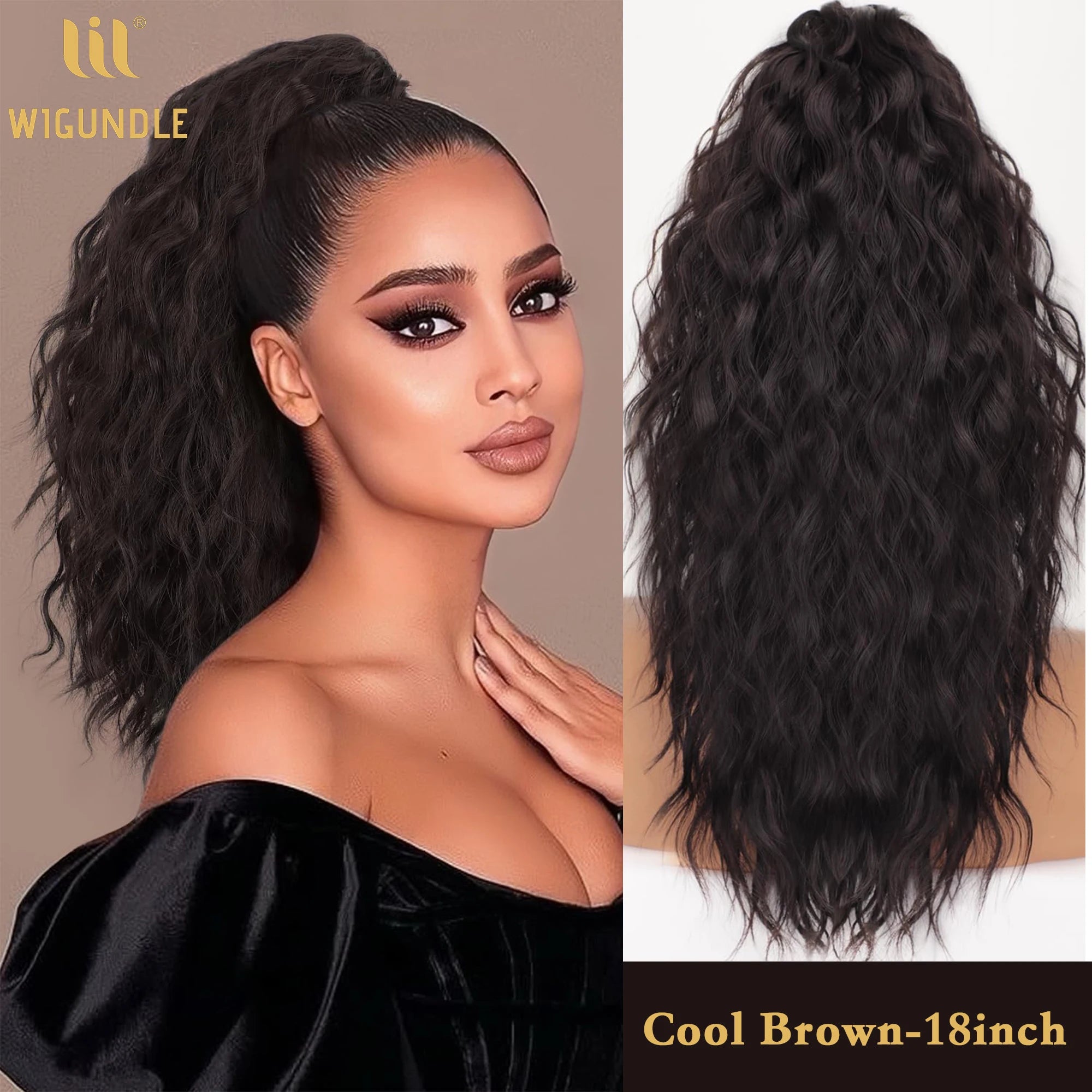 ✨ Queue de Cheval Ondulée de Luxe – Volume Instantané