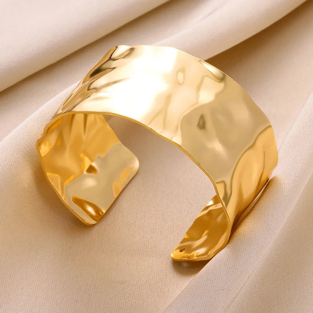 Jonc Impérial – Bracelet Doré Femme en Acier Inoxydable