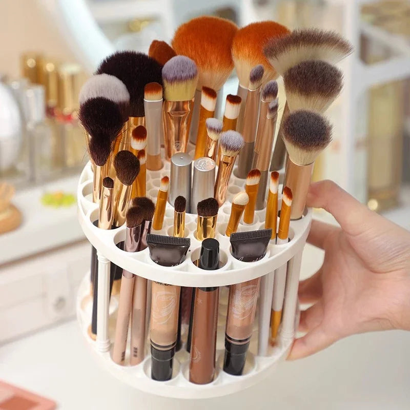 Organisateur Rotatif Pour Pinceaux de Maquillage - Rangement 45 Compartiments