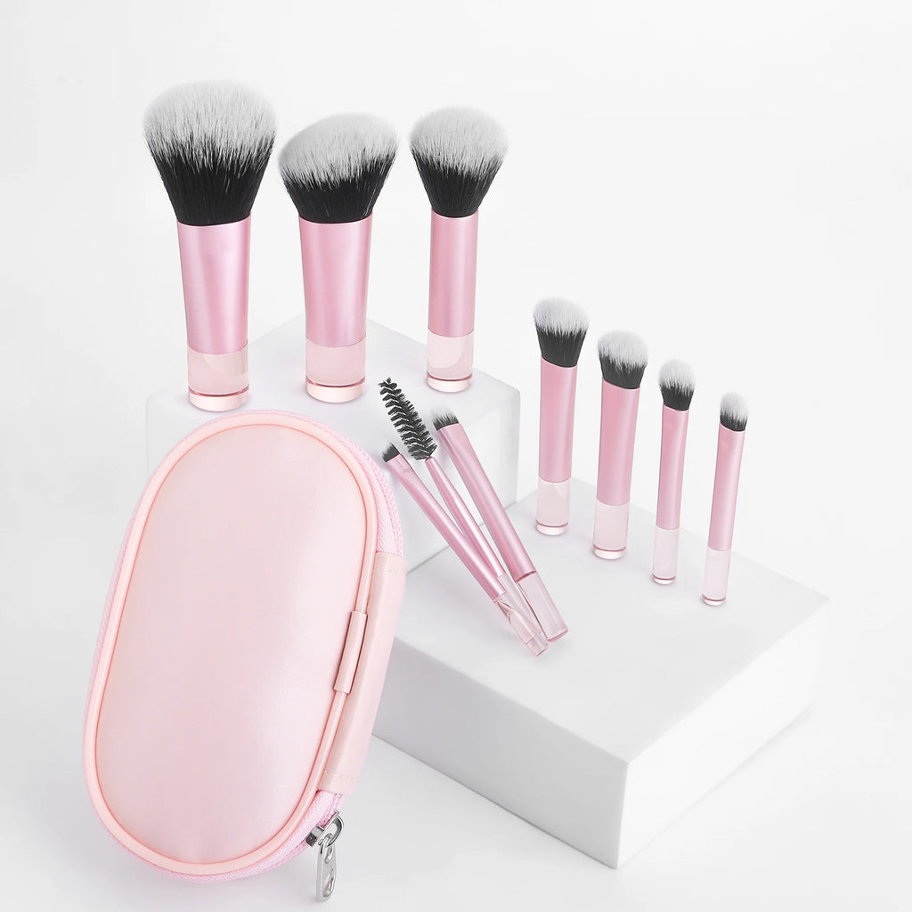 Coffret Signature de 10 Pinceaux de Maquillage Premium avec Trousse de Voyage – Finition Professionnelle