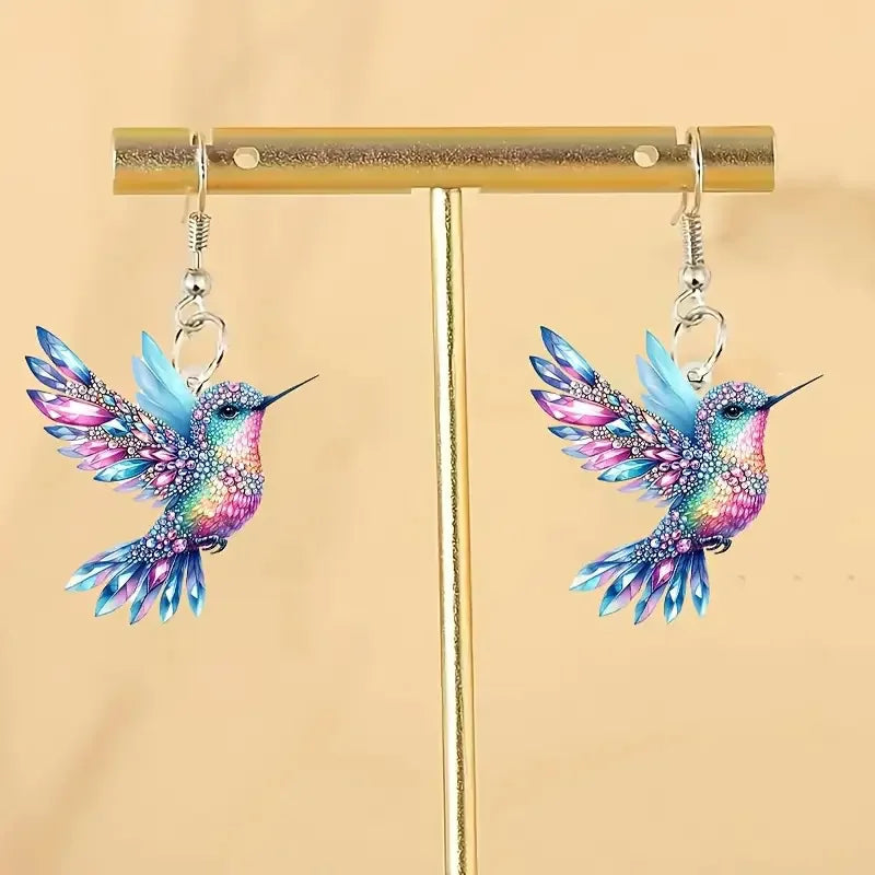 Prestige Élégance™ – Boucles d’Oreilles Colibri Signature