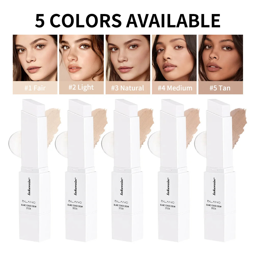 💎 Fond de Teint Stick Premium – Haute Couvrance, Fini Naturel & Pinceau Intégré Professionnel