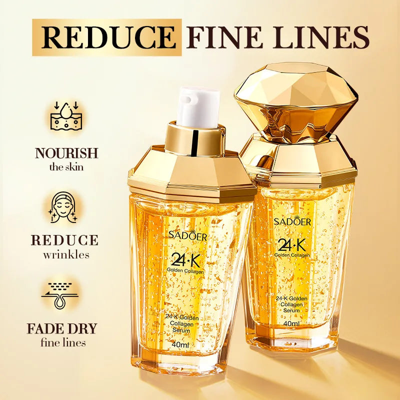 SADOER 24K Golden Collagen – Sérum Visage Hydratant | Soin Anti-Âge & Anti-Rides