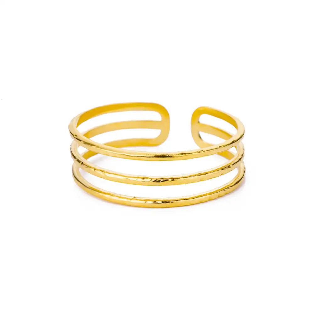 Jonc Impérial – Bracelet Doré Femme en Acier Inoxydable
