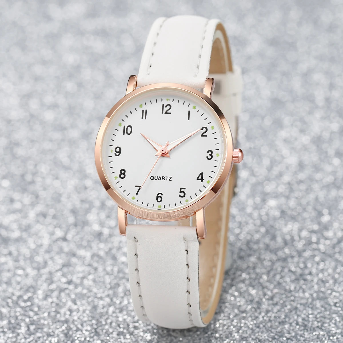 Montre Femme Tendance Décontractée – Bracelet en Cuir, Mouvement Quartz