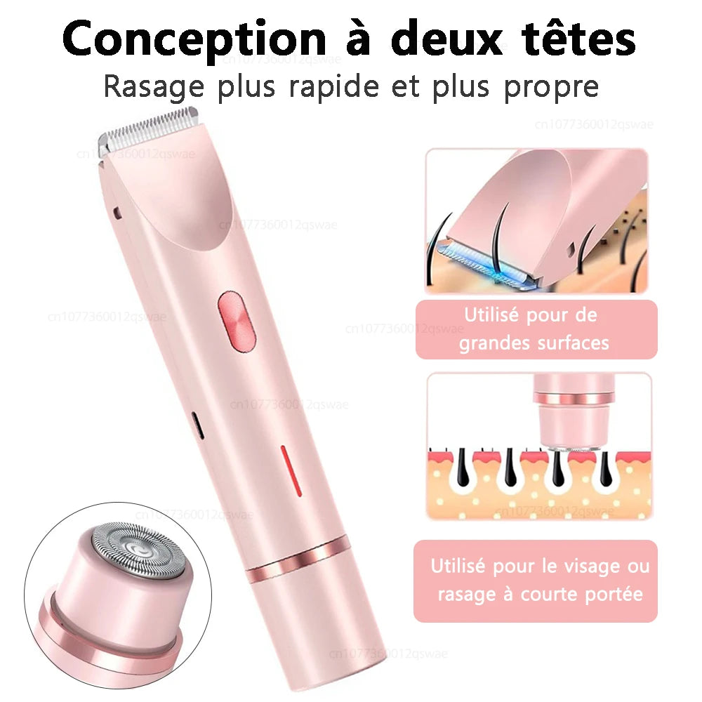 👑 SilkSmooth Prestige™ | Rasoir Électrique Double Tête Premium – Épilation Douce, Rapide et Sans Irritation ✨💖