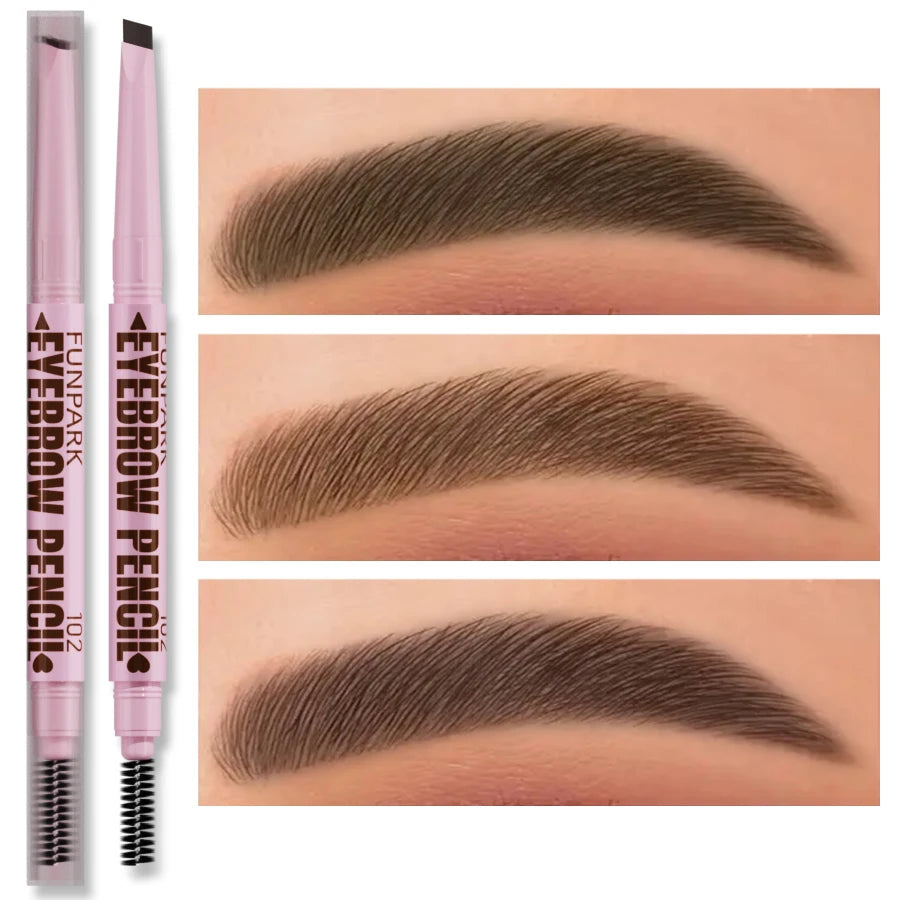 Crayon à Sourcils 2-en-1 Professionnel – 5 Teintes, Waterproof & Longue Tenue