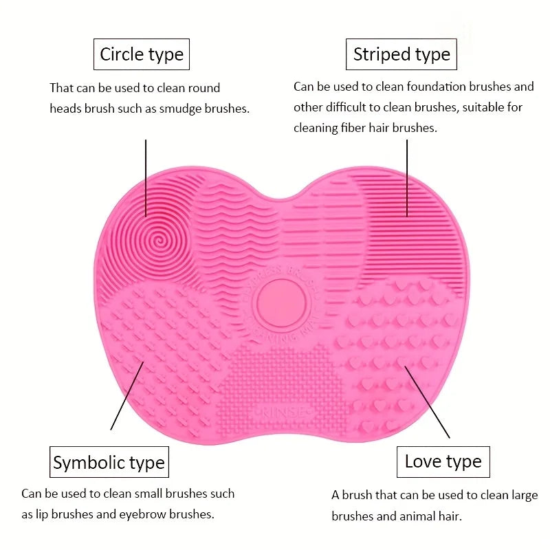 Tapis de Nettoyage en Silicone pour Pinceaux de Maquillage