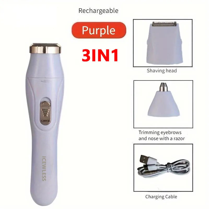 AquaSilk Prestige™ | Rasoir Électrique Étanche 3-en-1 Premium – Visage, Corps, Jambes, Aisselles & Maillot ✨💎