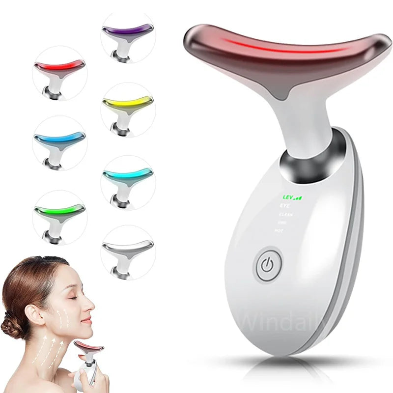 NeckLift Pro™ – Appareil Premium 7 LED pour le Visage & le Cou | Raffermissant & Anti-Âge