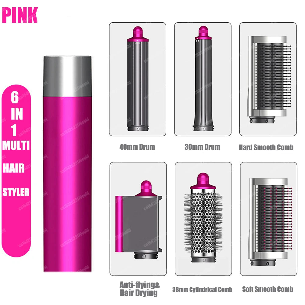 Sèche-Cheveux Multifonction 6-en-1 AirStyler Pro™ | Séchage, Boucles & Lissage Professionnels