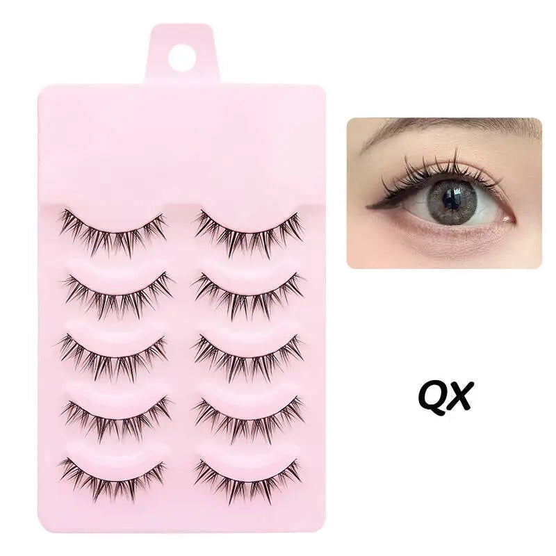 Faux Cils Naturels Réutilisables - Lot de 5 Paires