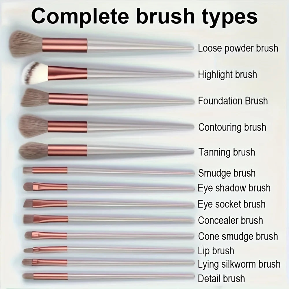 Kit de 13 Pinceaux de Maquillage Professionnelle - Application Parfaite