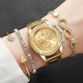 Montre Femme Éclat Majestueux Signature – Acier & Cristaux