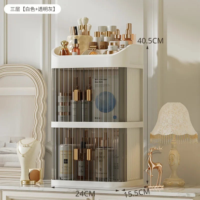 ✨ Organisateur de Maquillage Premium Luxe – Coffret de Rangement Anti-Poussière Grande Capacité avec Tiroirs
