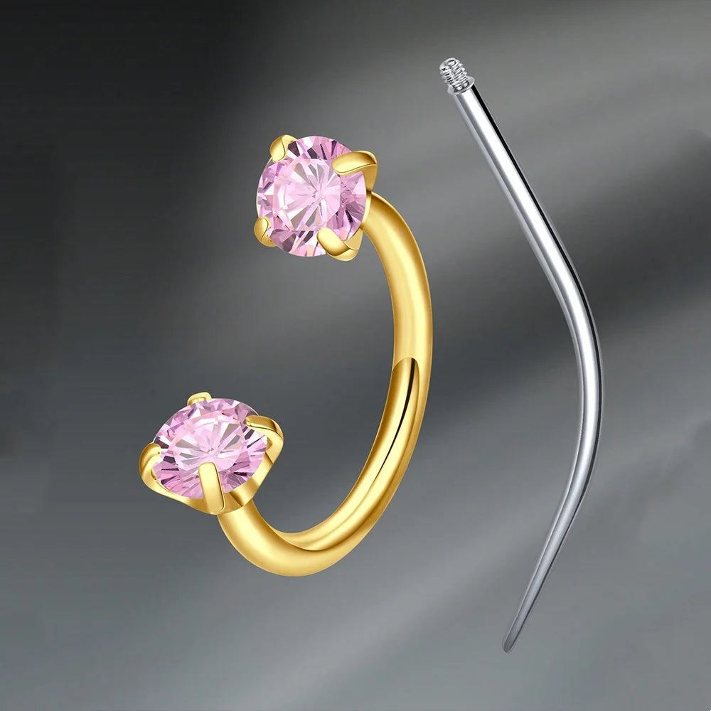 Collection Prestige™ – Piercings en Acier Inoxydable & Zircon Cubique