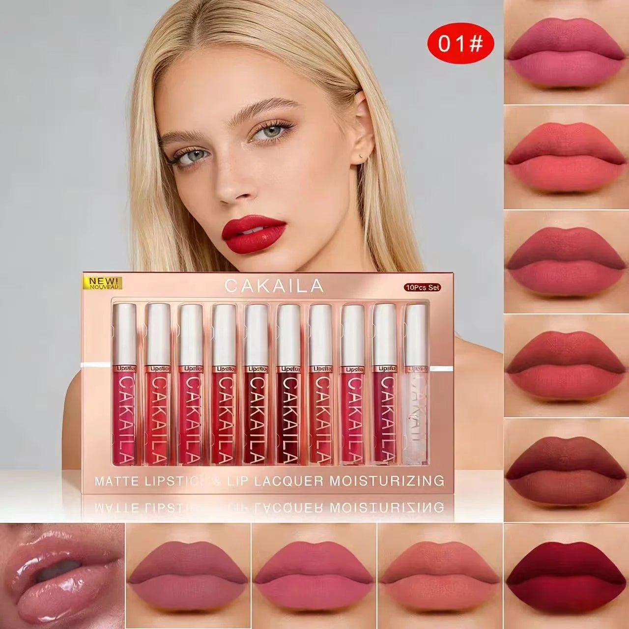 Rouge à Lèvres Liquide Mat Longue Tenue - Couleurs Intenses et Waterproof