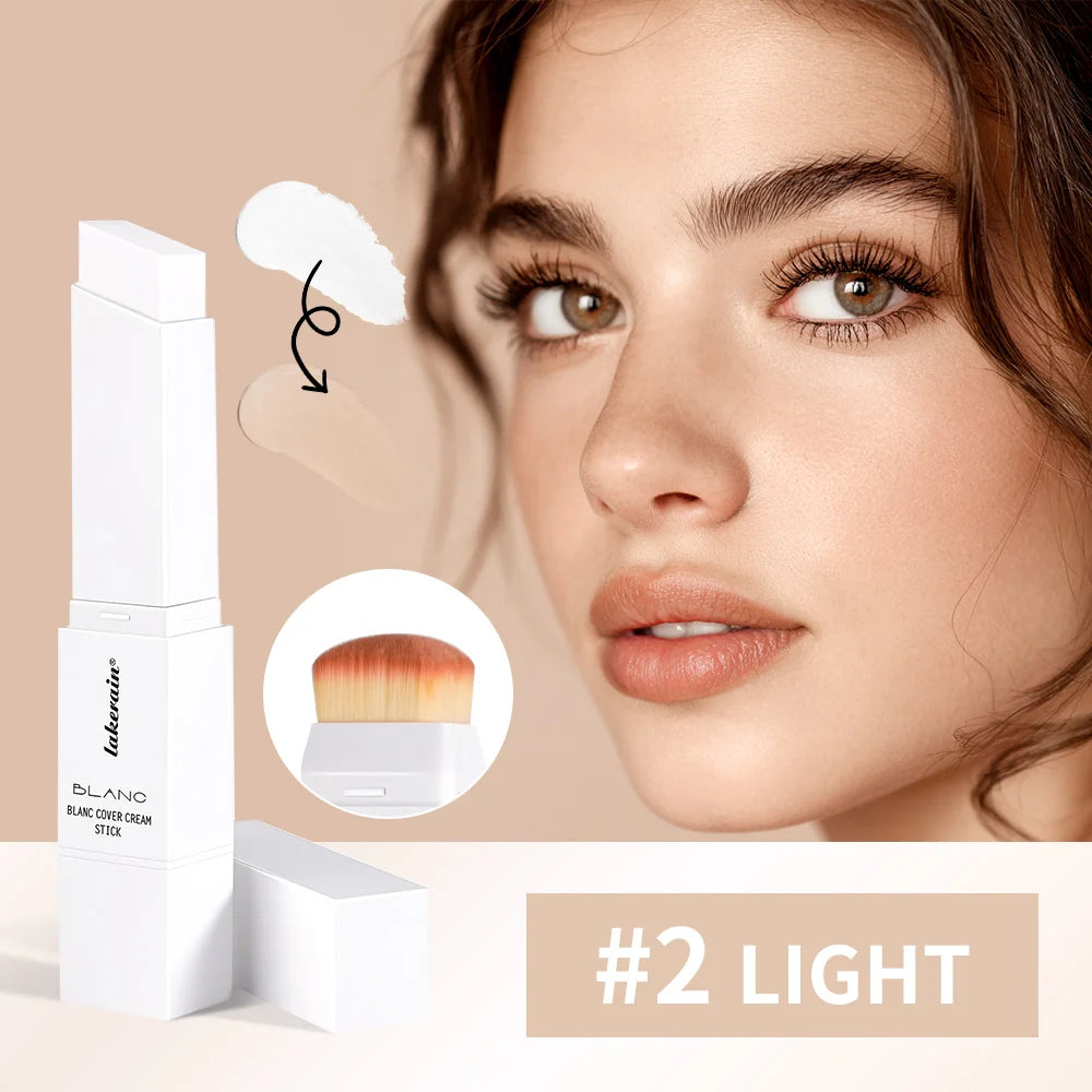 💎 Fond de Teint Stick Premium – Haute Couvrance, Fini Naturel & Pinceau Intégré Professionnel