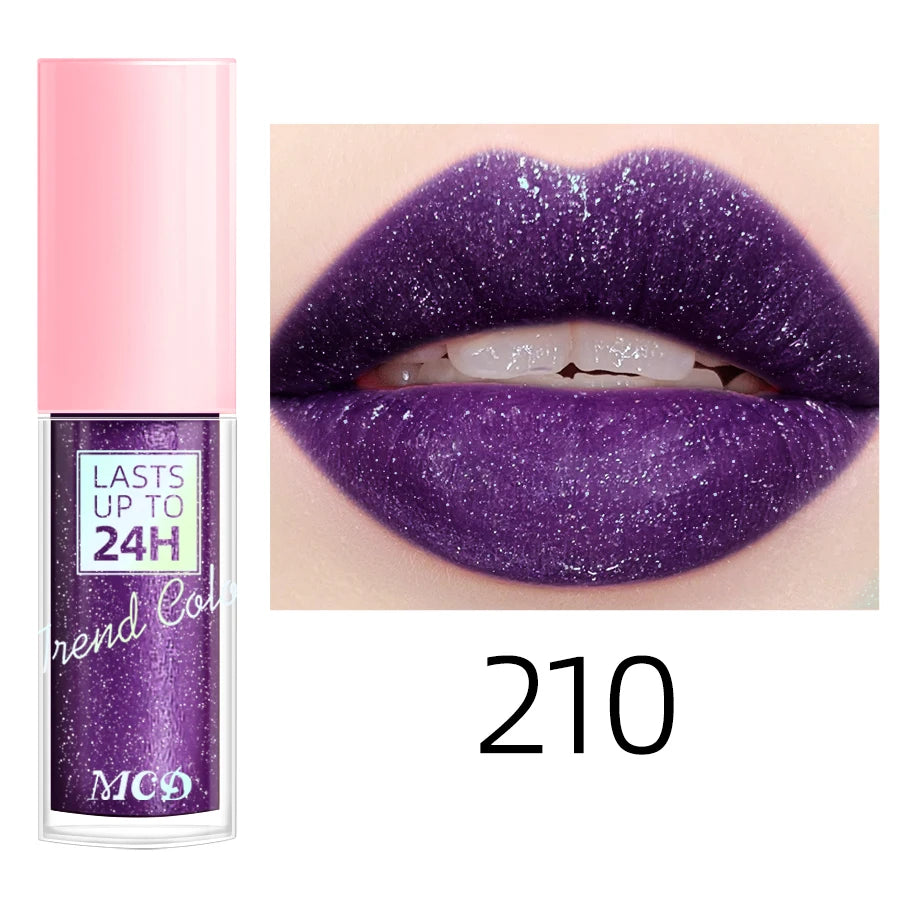 💖 Rouge à Lèvres Liquide Longue Tenue – Brillance Intense & Effet Pailleté