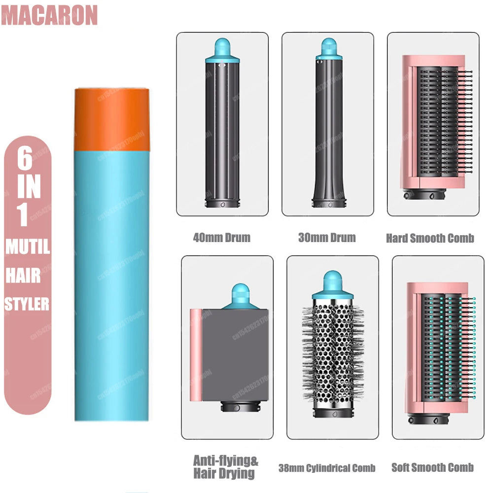 Sèche-Cheveux Multifonction 6-en-1 AirStyler Pro™ | Séchage, Boucles & Lissage Professionnels