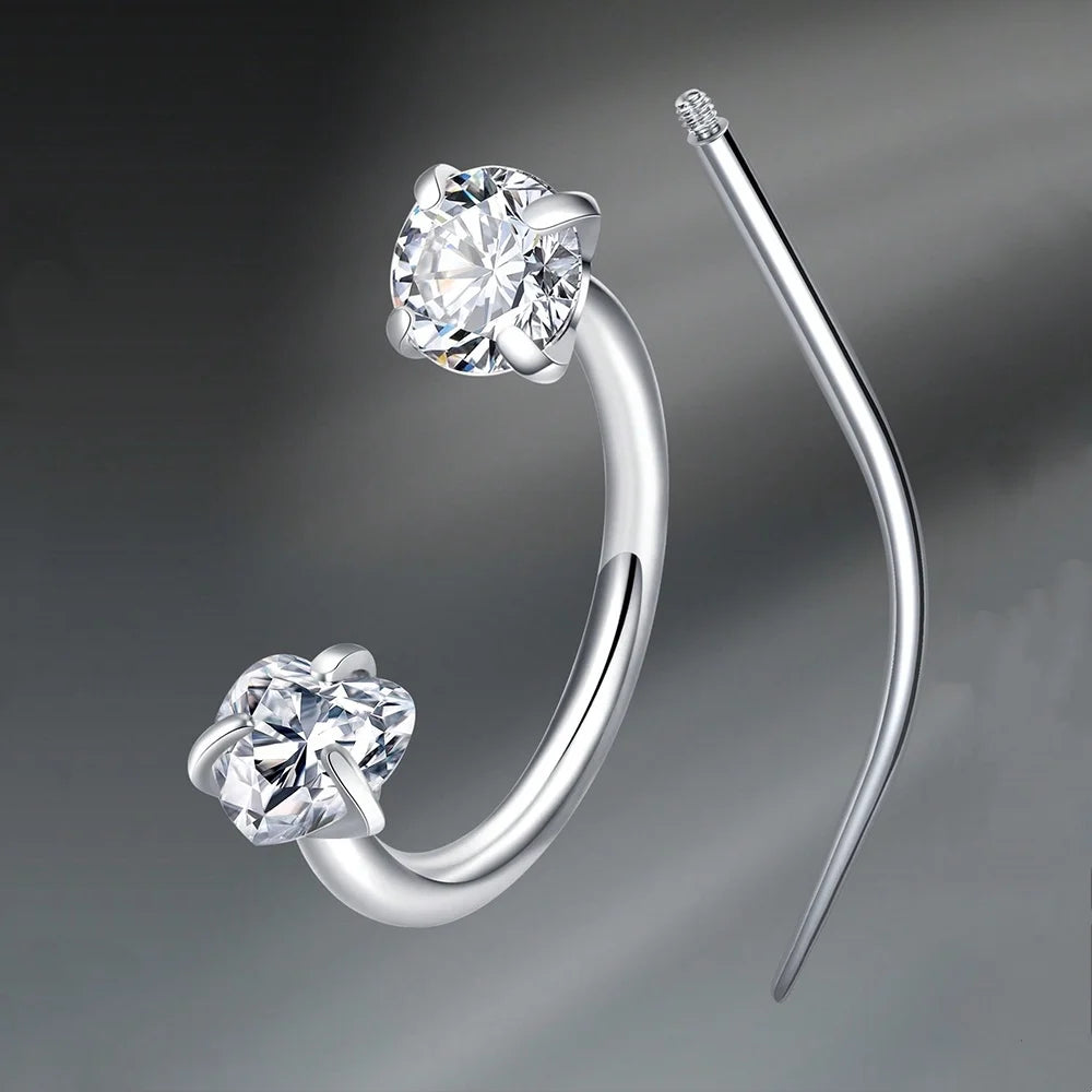 Collection Prestige™ – Piercings en Acier Inoxydable & Zircon Cubique