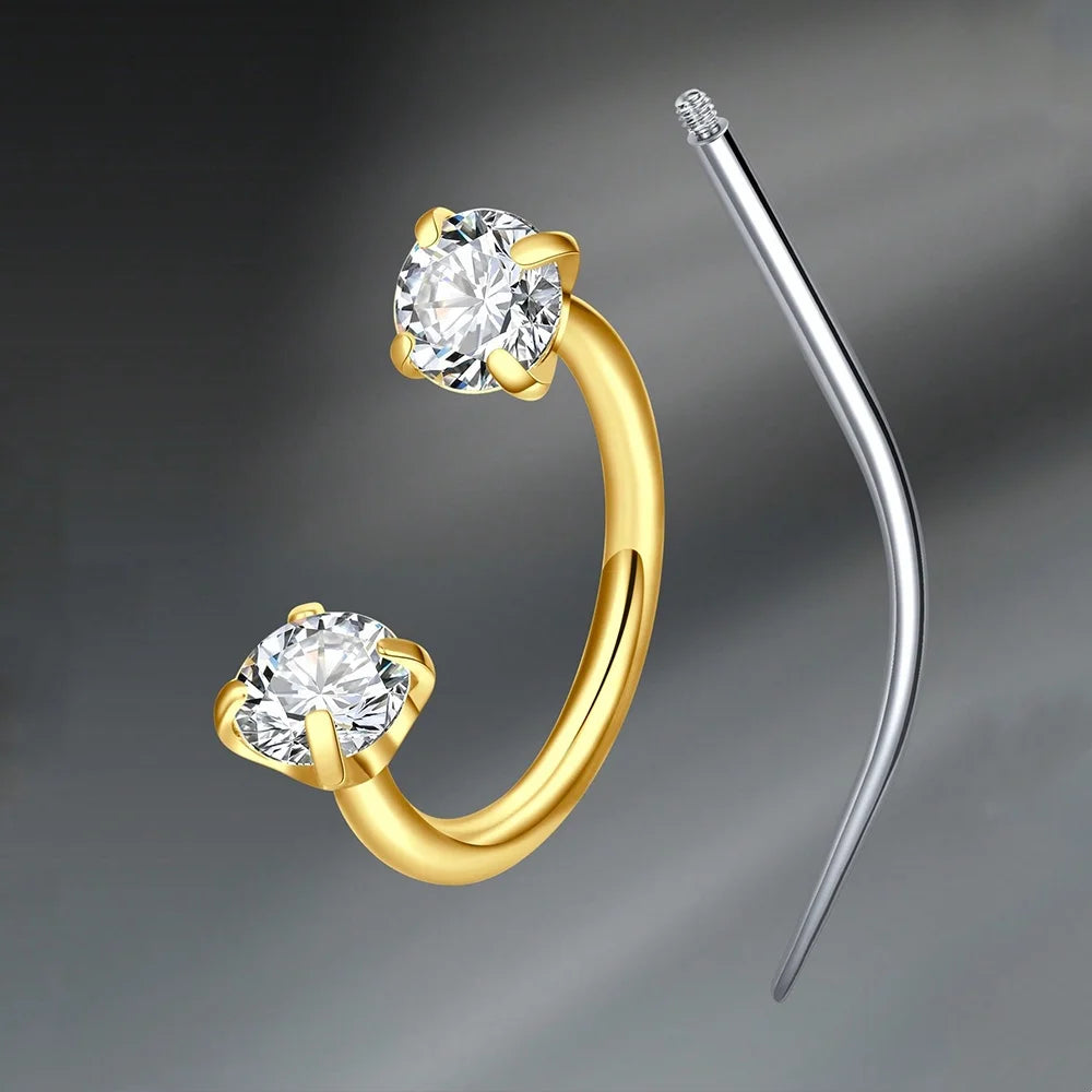 Collection Prestige™ – Piercings en Acier Inoxydable & Zircon Cubique