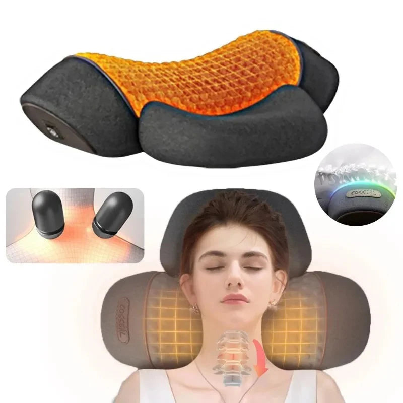✨ NeckTherapy Elite™ | Oreiller Cervical Massant Chauffant Premium