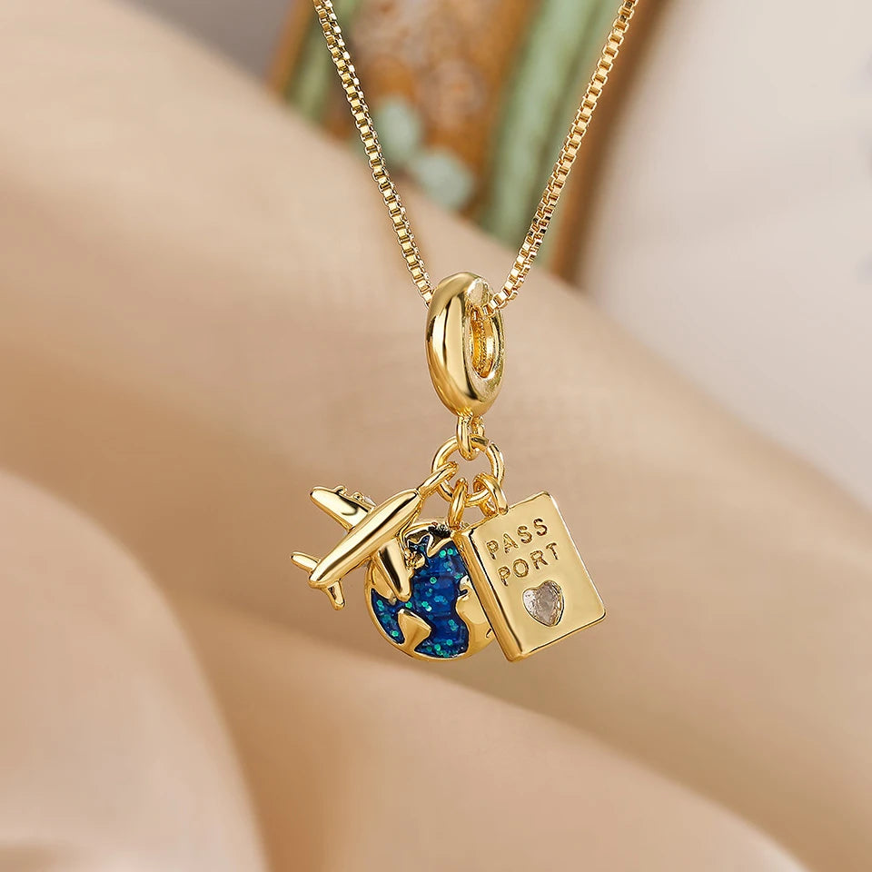 Collier Constellation Luxe – Planète et Lune