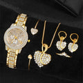 Coffret Signature Luxe – Montre Dorée Femme avec Parure Complète