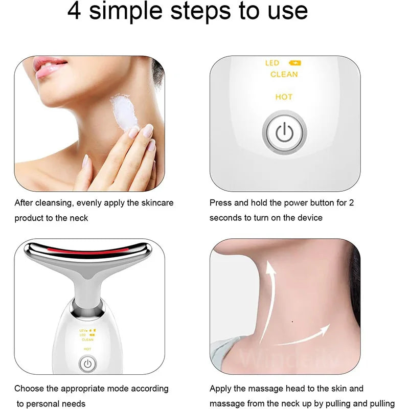 NeckLift Pro™ – Appareil Premium 7 LED pour le Visage & le Cou | Raffermissant & Anti-Âge