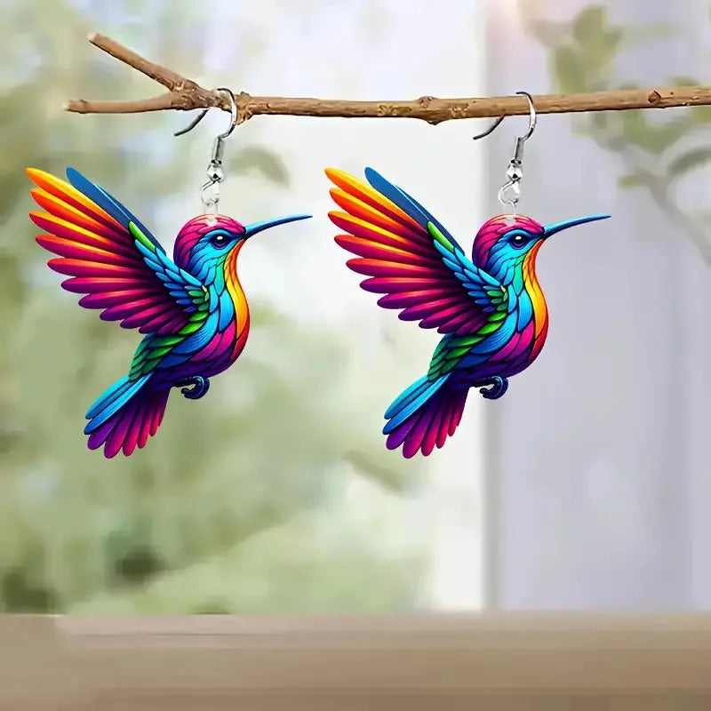 Prestige Élégance™ – Boucles d’Oreilles Colibri Signature