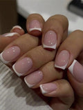 Kit de 24 Faux Ongles French-Manucure élégante en quelque minute