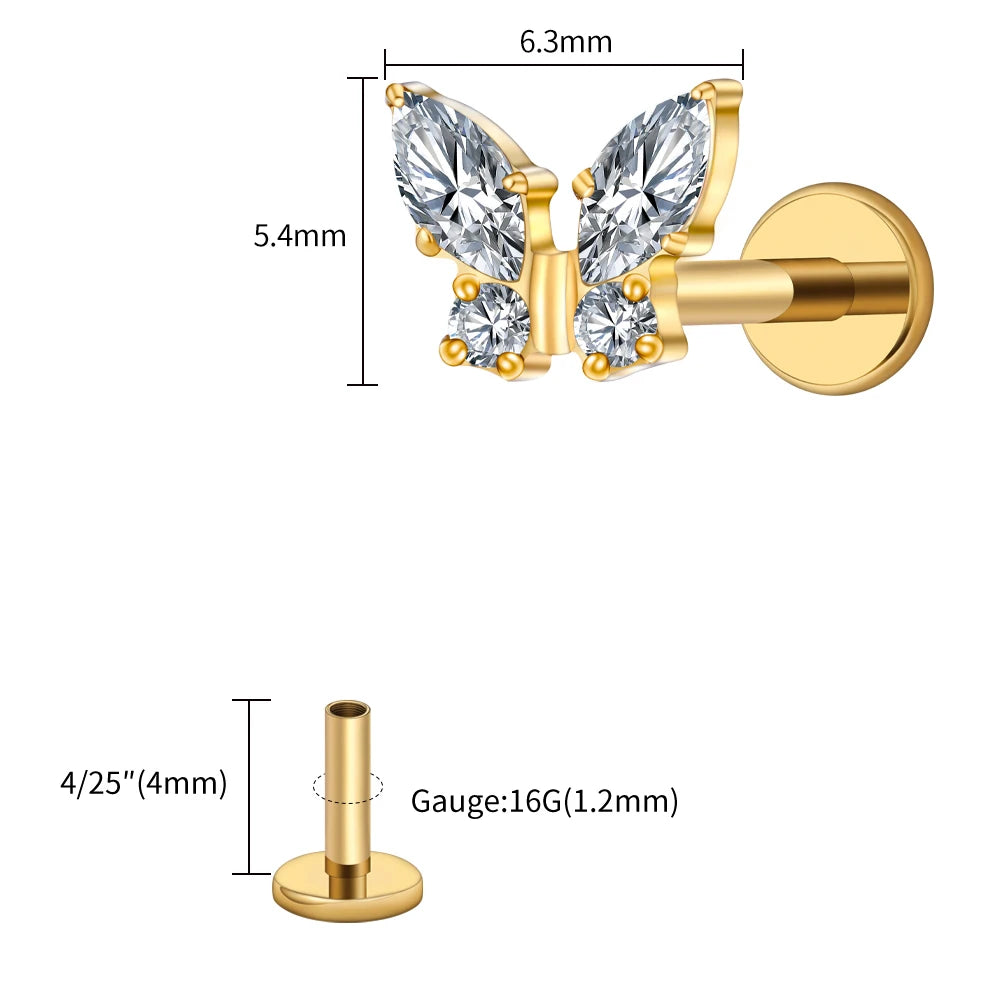 Papillon Prestige™ – Bijou de Piercing Haute Finition