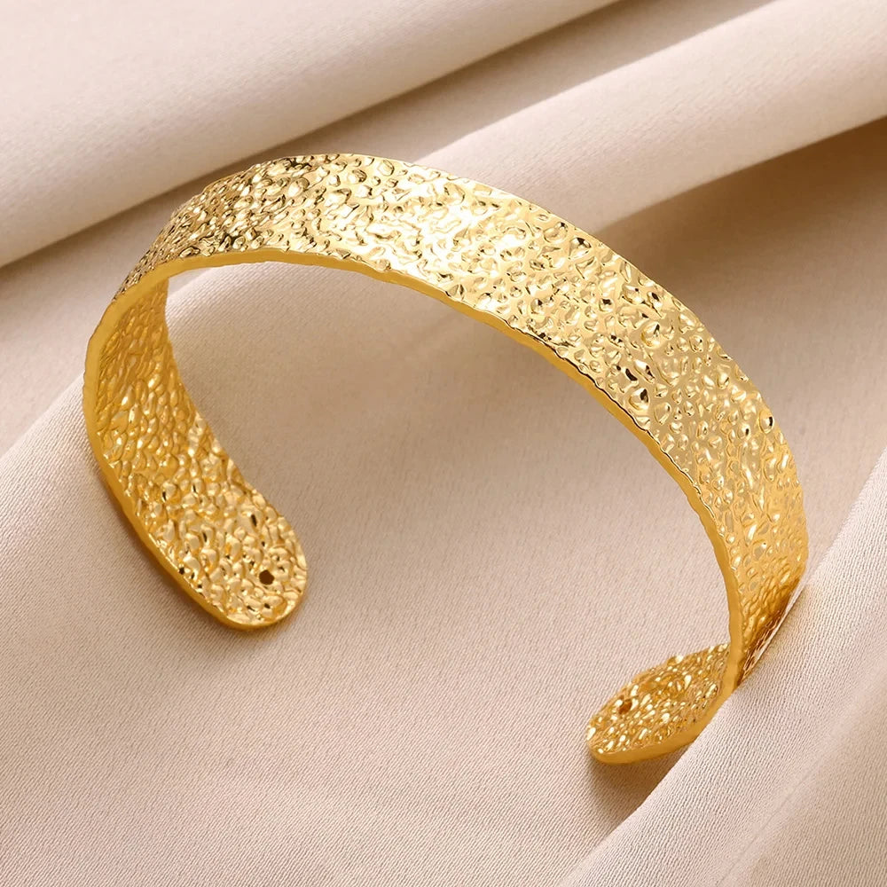 Jonc Impérial – Bracelet Doré Femme en Acier Inoxydable
