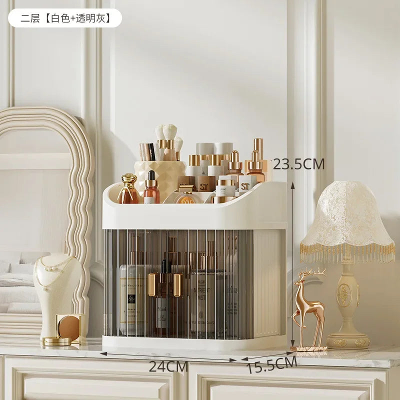 ✨ Organisateur de Maquillage Premium Luxe – Coffret de Rangement Anti-Poussière Grande Capacité avec Tiroirs